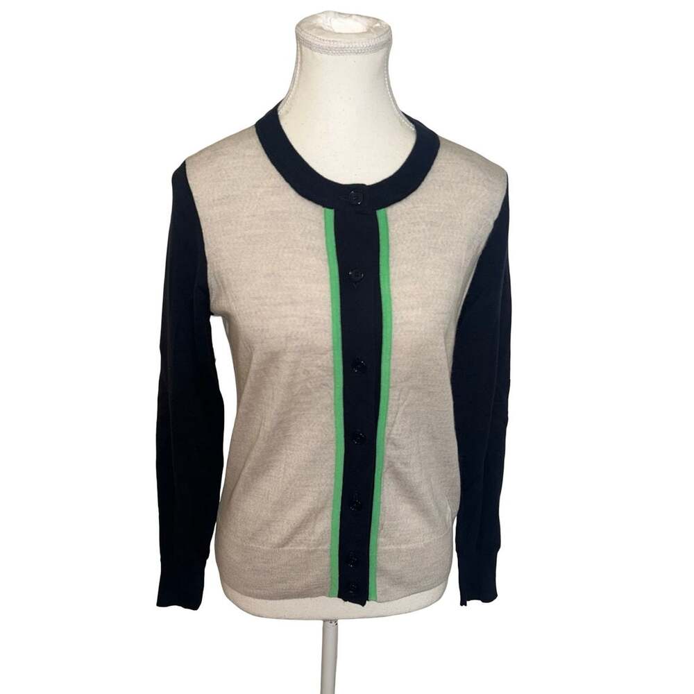 J.Crew Merino Blend Colorblock Cardigan Small NWT